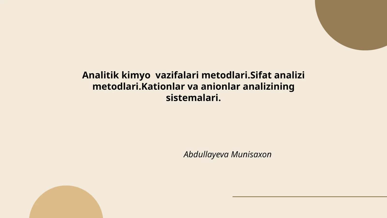 Analitik kimyo vazifalari metodlari 1