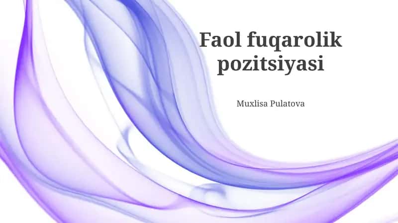Faol fuqarolik pozitsiyasi
