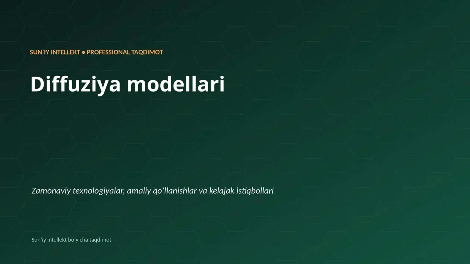 Diffuziya modellari 1