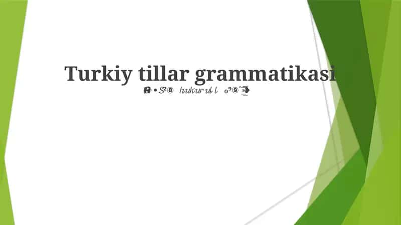 Turkiy tillar grammatikasi 1
