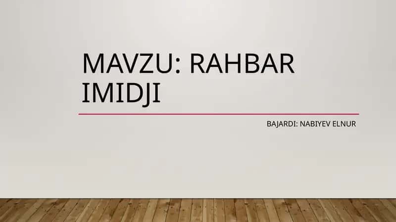 Rahbar imidji 1