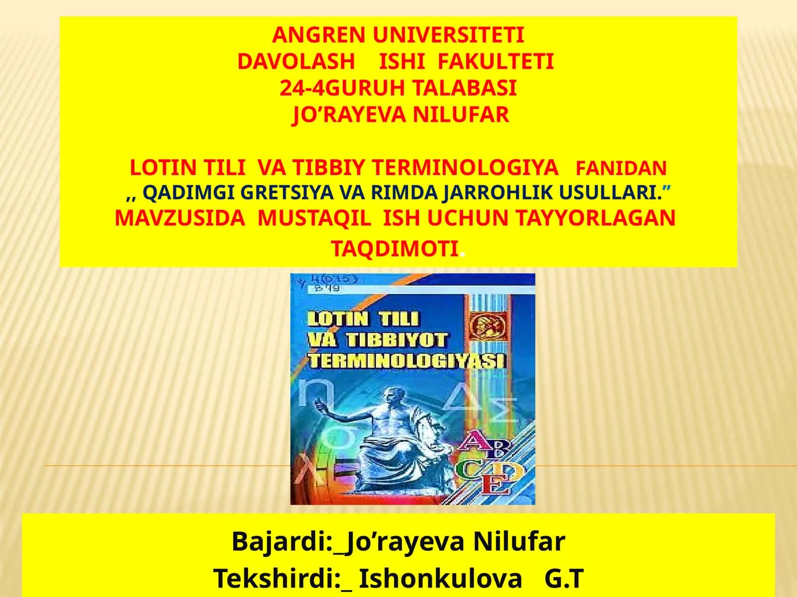 Qadimgi Gretsiya va Rim davrlik usullari 1