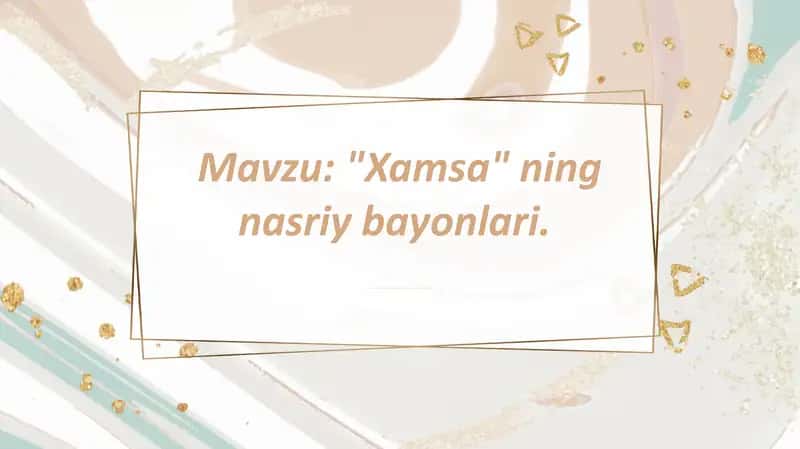 Xamsa sharq adabiyoti 1