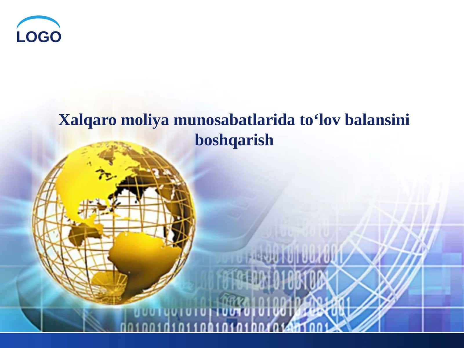 Xalqaro moliya munosabatlarida to‘lov balansini boshqarish 1