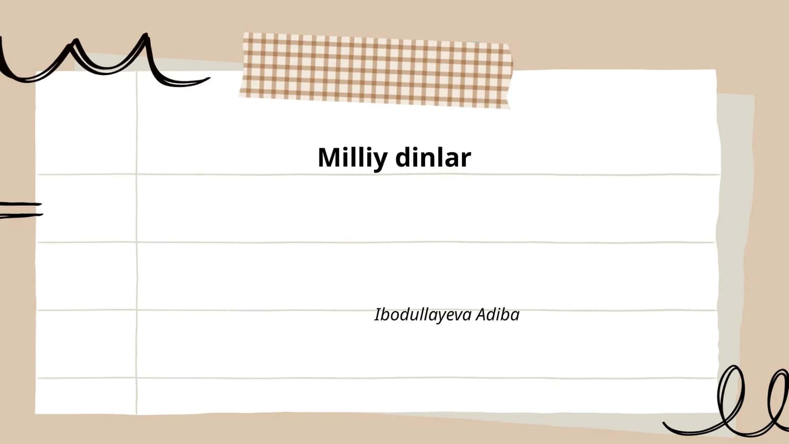 Milliy dinlar 1