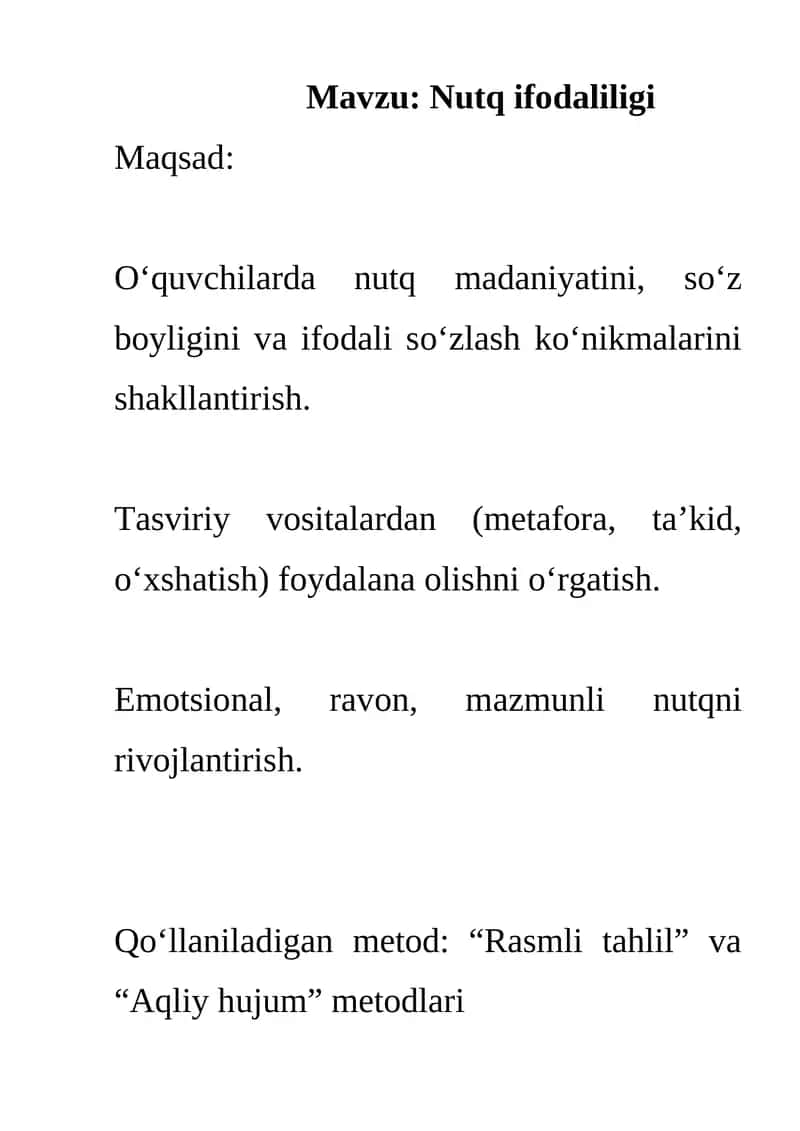 Nutq ifodaliligi 1
