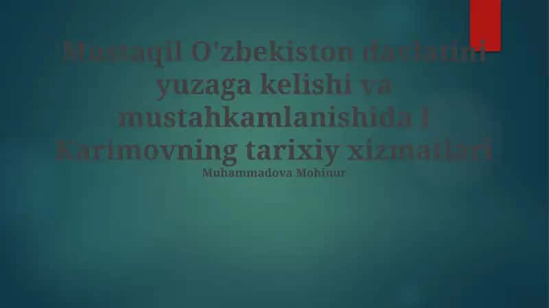 Qishloq xo'jaligini rivojlantirish 1