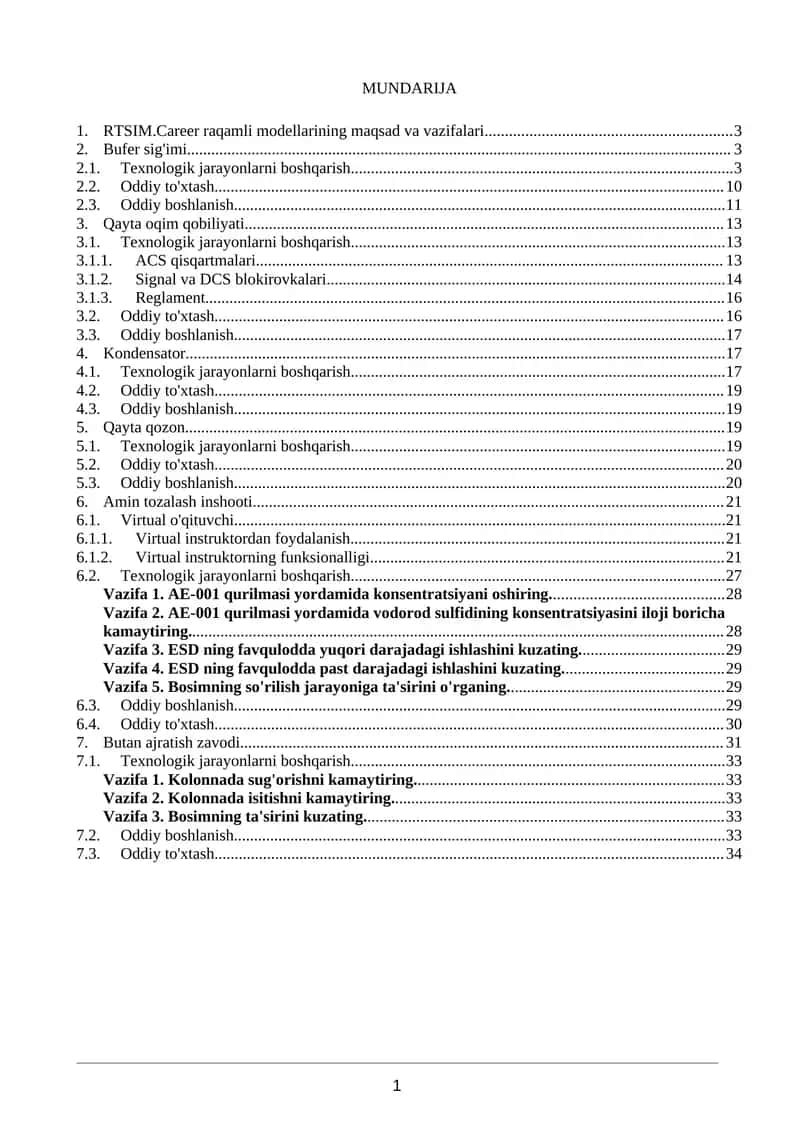 RTSIM.Career raqamli modellarining maqsad va vazifalari 1