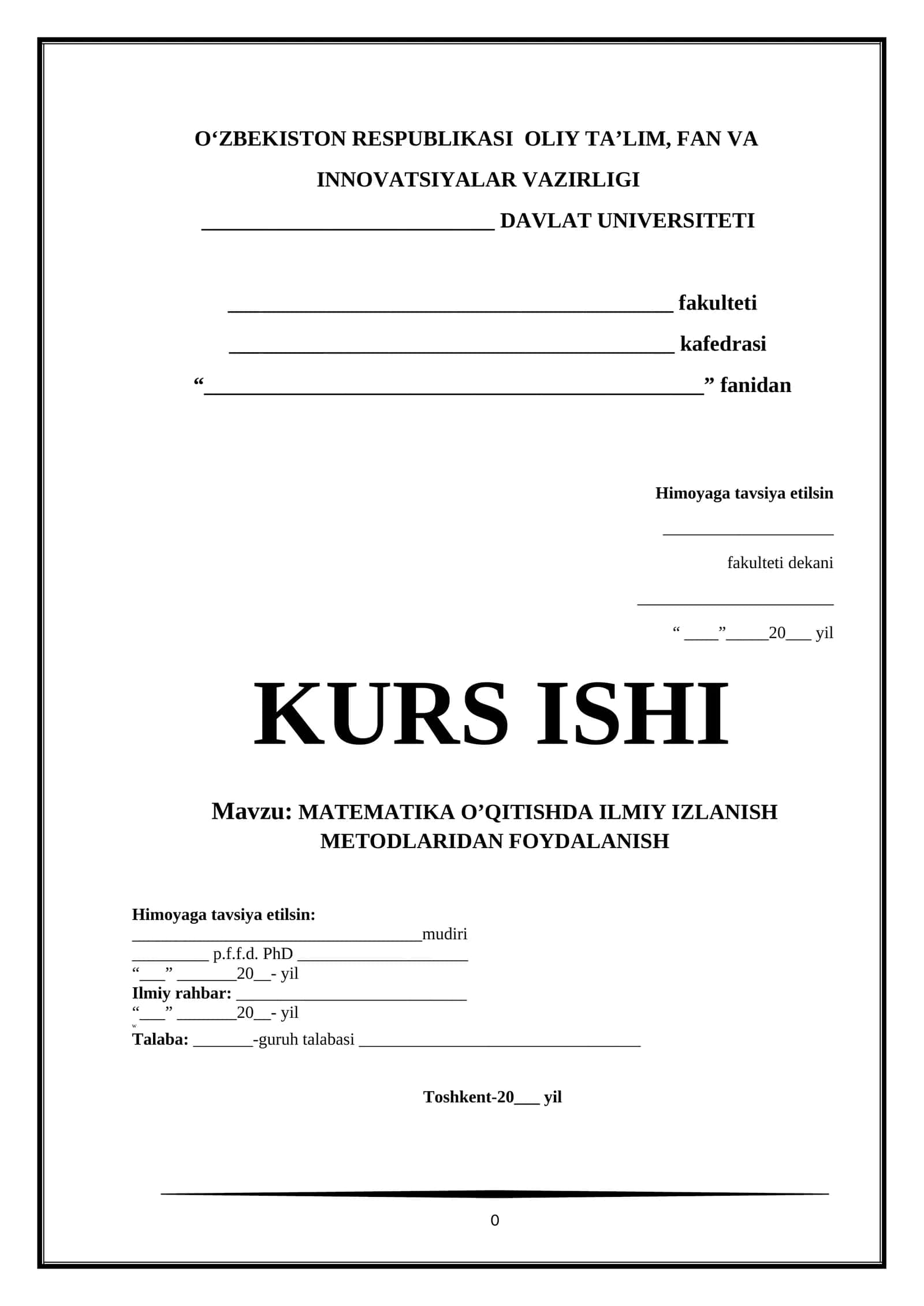 MATEMATIKA O’QITISHDA ILMIY IZLANISH METODLARIDAN FOYDALANISH 1