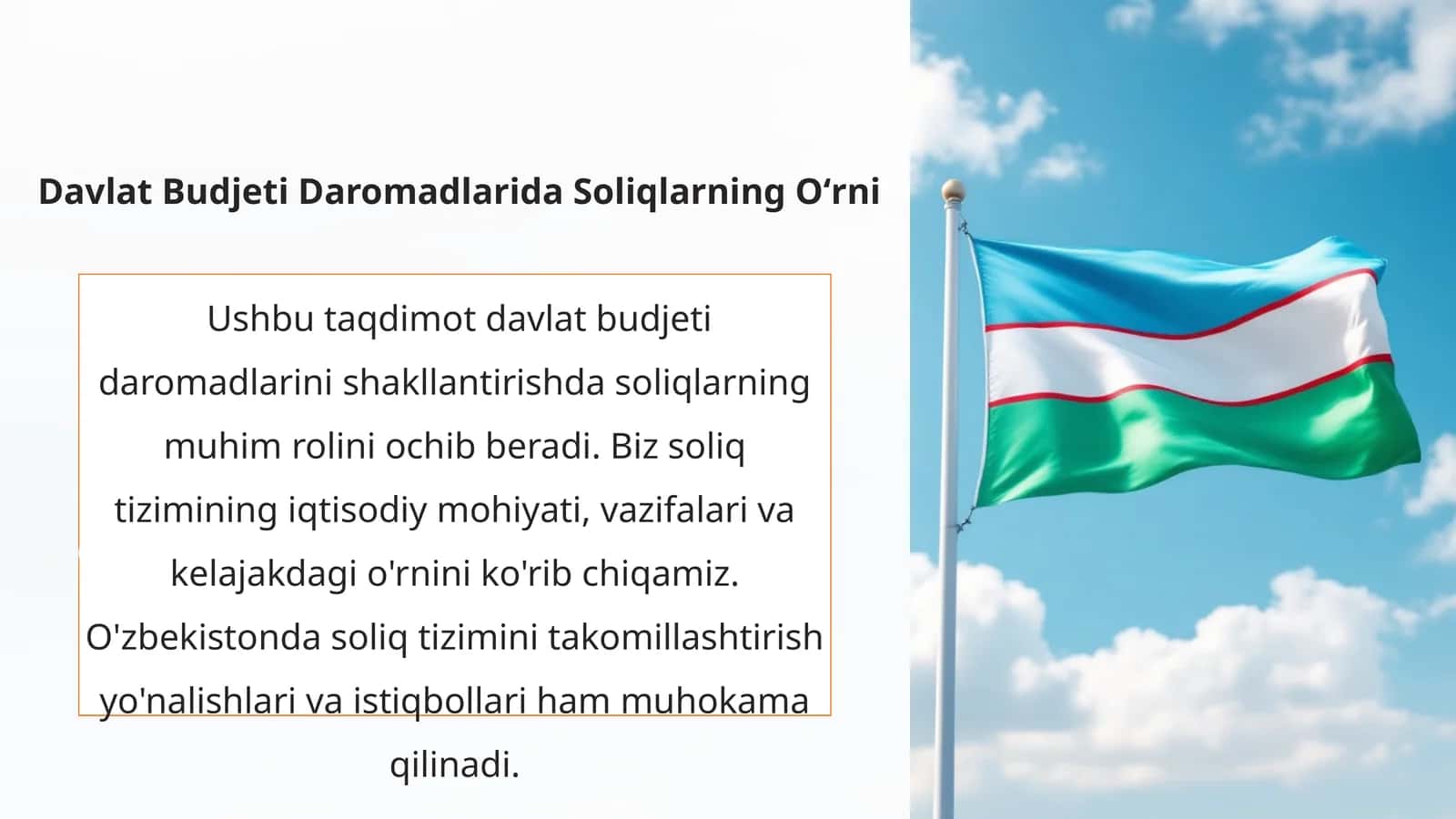 Davlat Budjeti Daromadlarida Soliqlarning Oʻrni 1