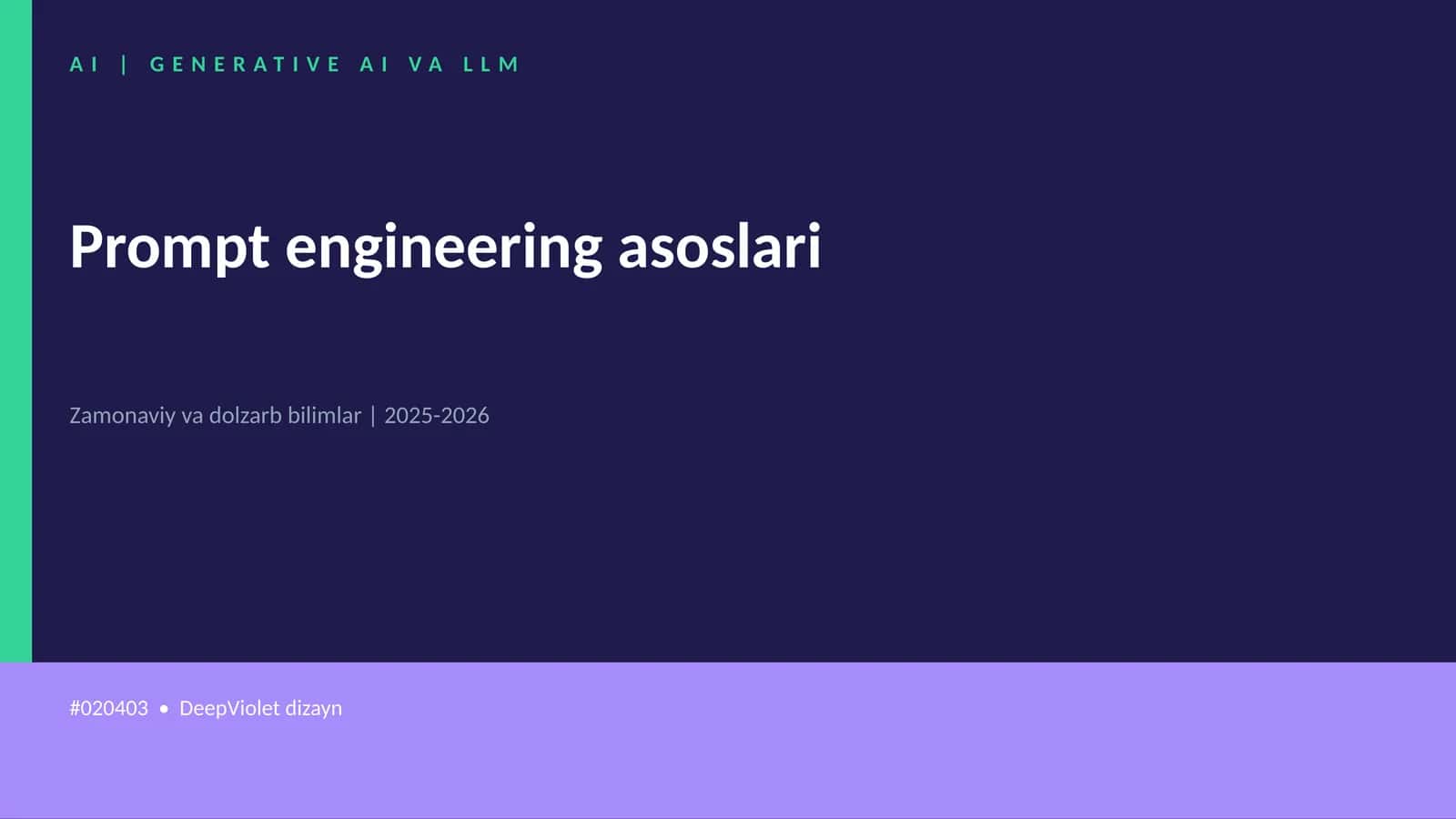 GENERATIVE AI VA LLM 1