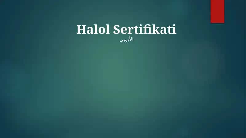 Halol sertifikati 1