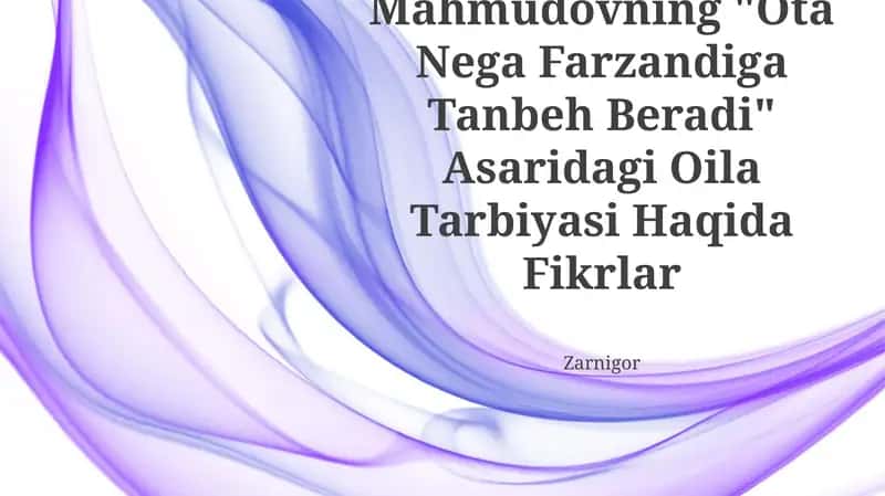 Ota Nega Farzandiga Tanbeh Beradi 1
