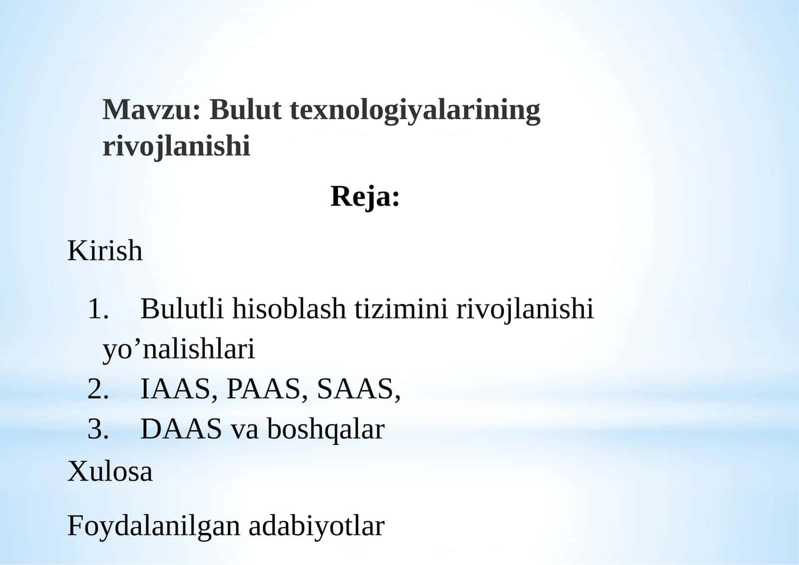 Bulut texnologiyalarining rivojlanishi 1