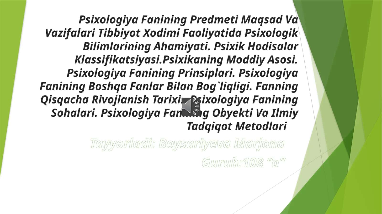 PsixologiyaFaniningPredmetiMaqsadVaVazifalariTibbiyotXodimiFaoliyatidaPsixikBilimlariningAhamiyati 1