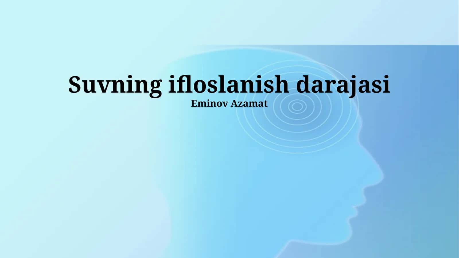 Havoning ifloslanish darajasi 1