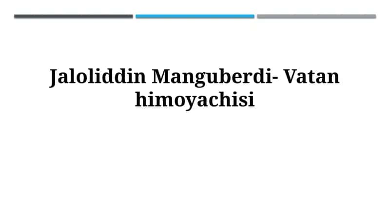 Jaloliddin Manguberdi-Vatanhimoyachisi 1