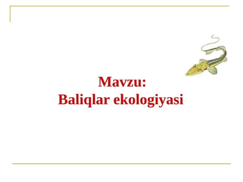 Baliqlarekologiyasi 1