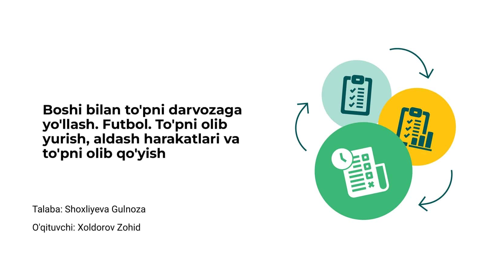 Boshi bilan to'pni darvozaga yo'llash futbol 1