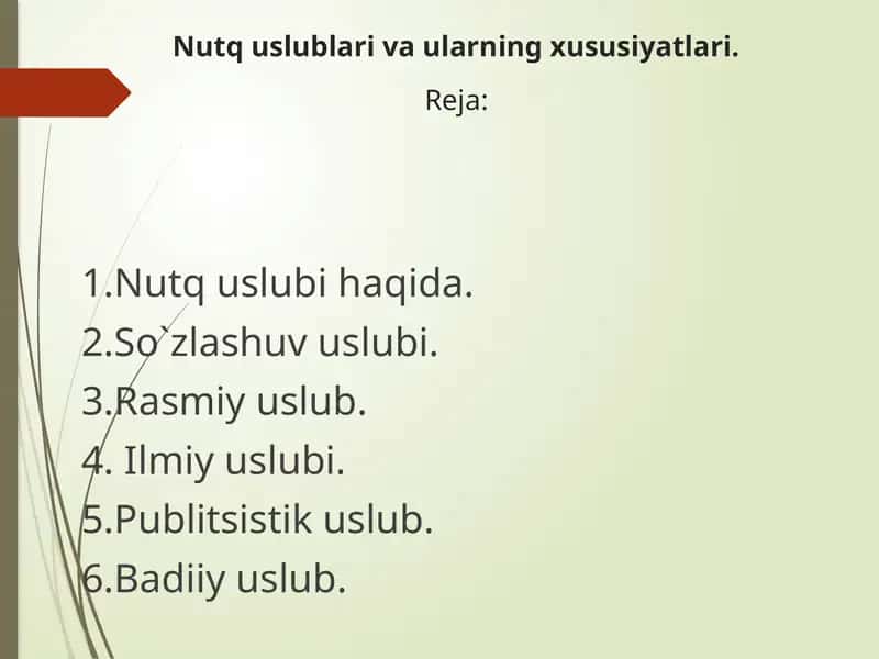 Nutq uslubi 1