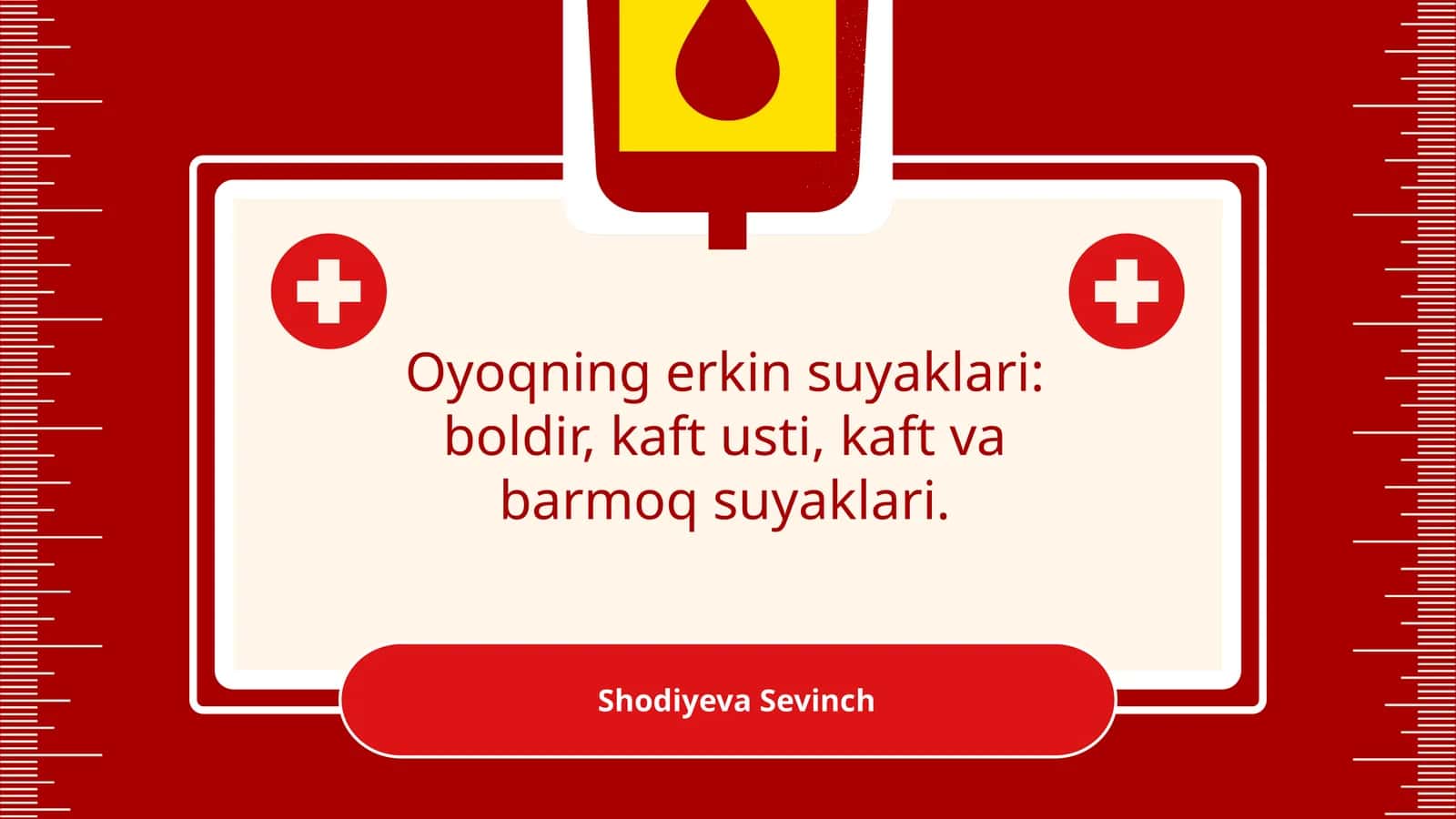 Oyoqning erkin suyaklari: boldir, kaft usti, kaft va barmoq suyaklari 1