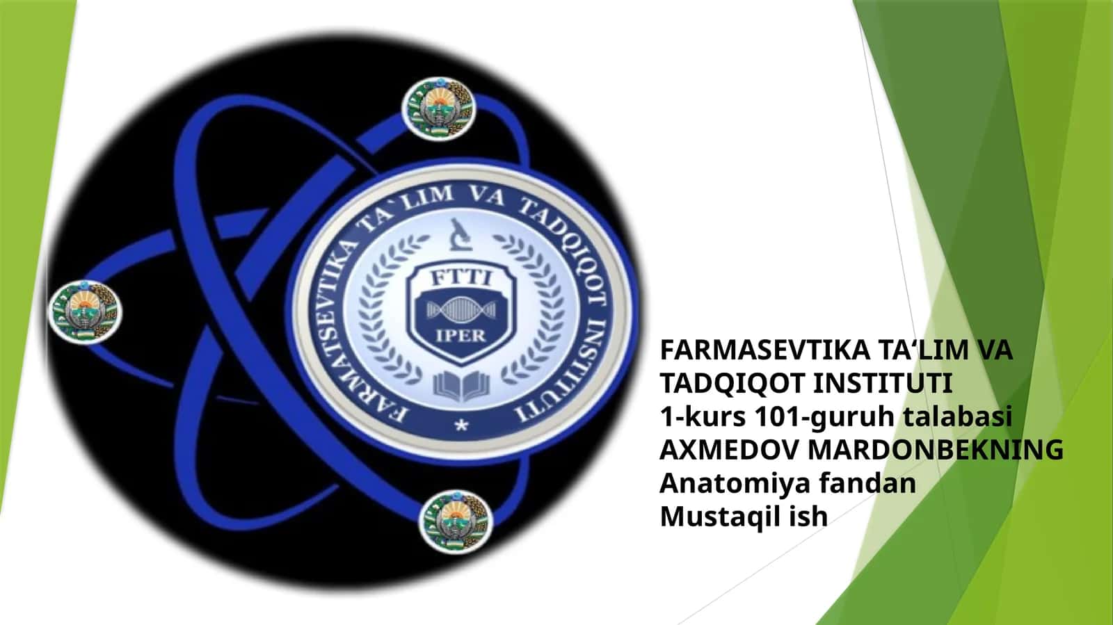 Anatomiyafandan Mustaqilish 1
