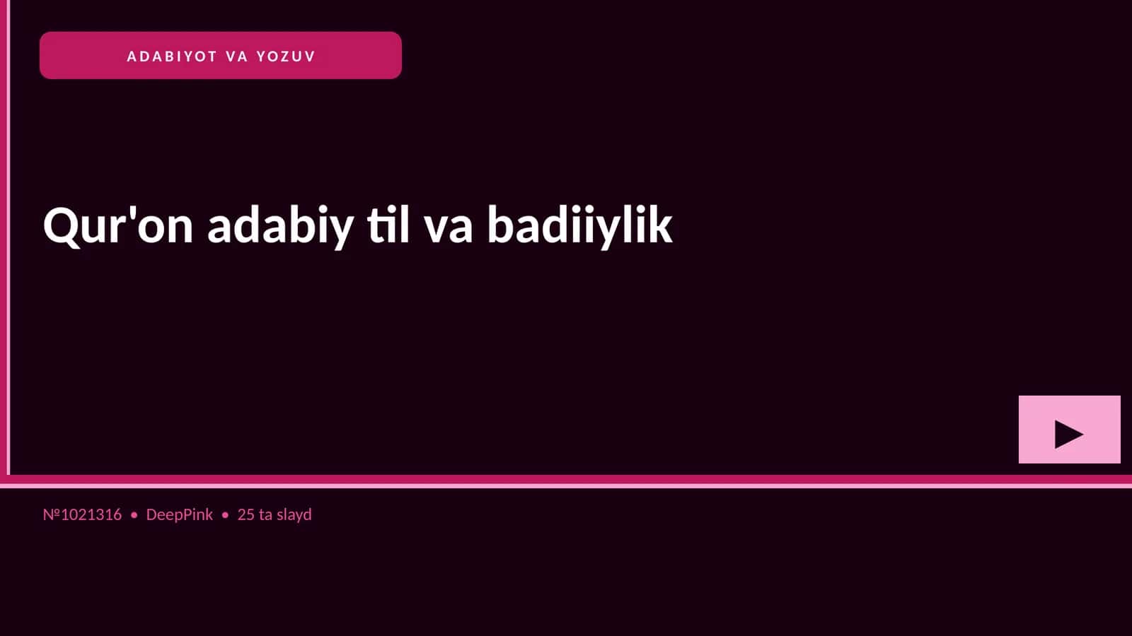 Qur'on adabiy til va badiiylik 1