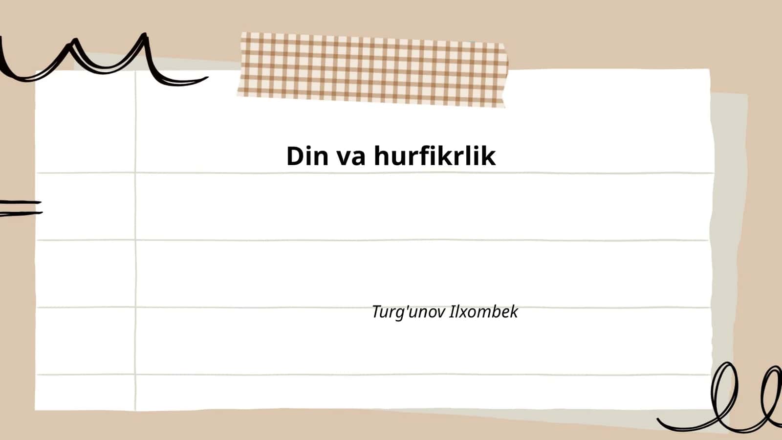 Din va hurfikrlik 1