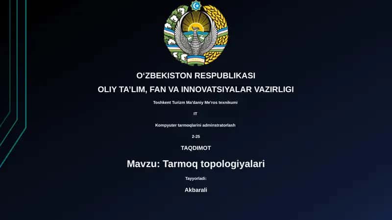 Tarmoq topologiyalari 1