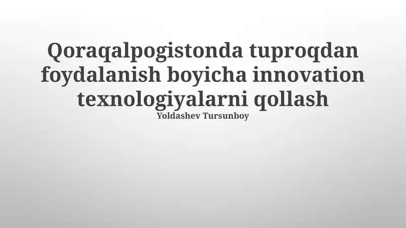 Zamonaviy sug'orish texnologiyalari Qoraqalpog'istonda 1