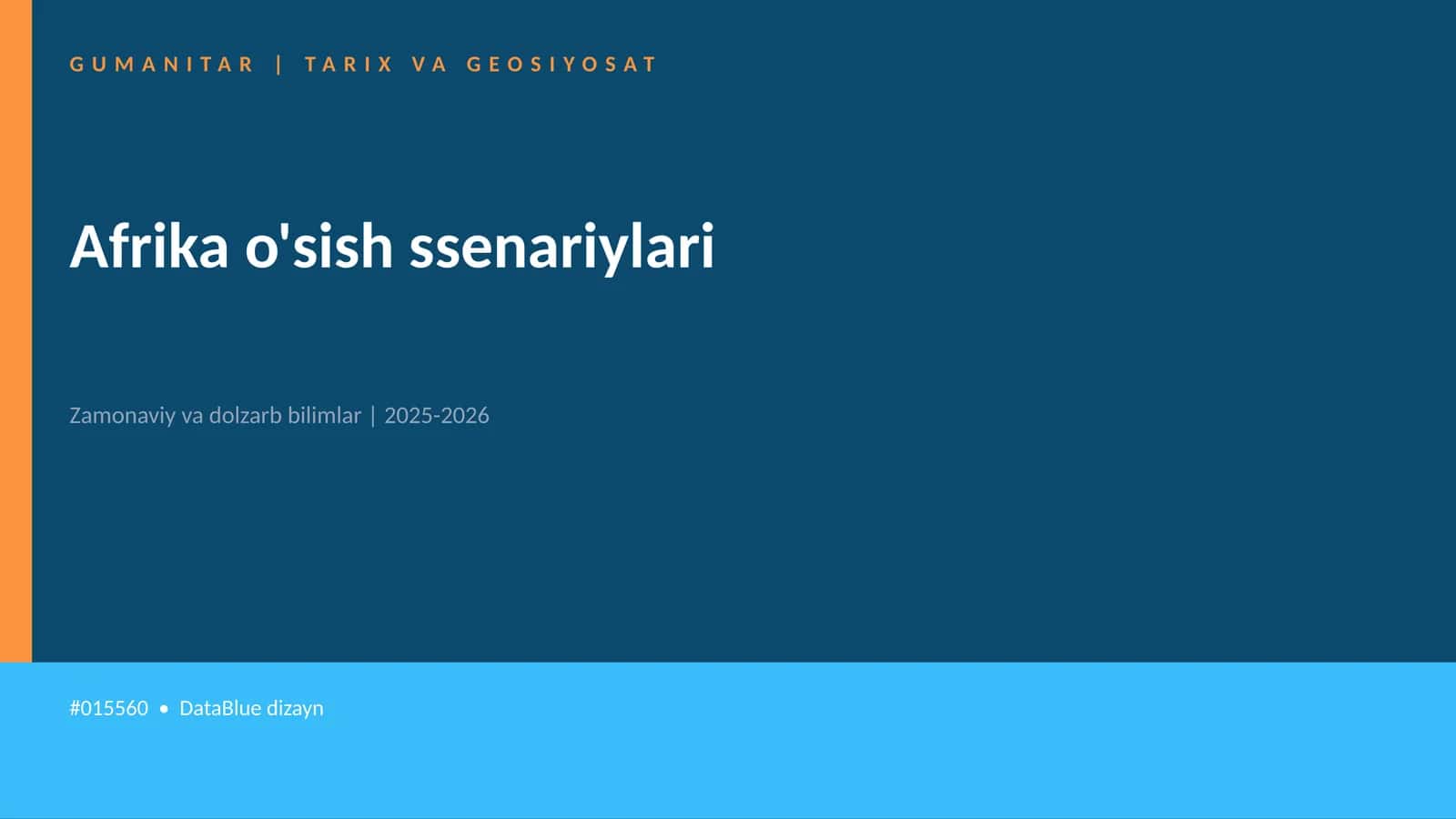 Afrika o'sish ssenariylari 1