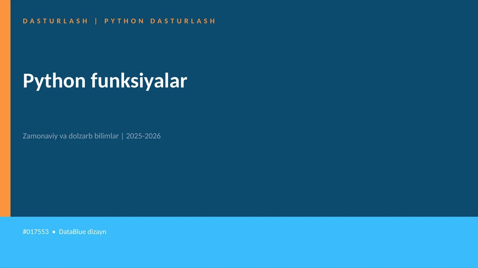 DASTURLASH | PYTHON DASTURLASH 1