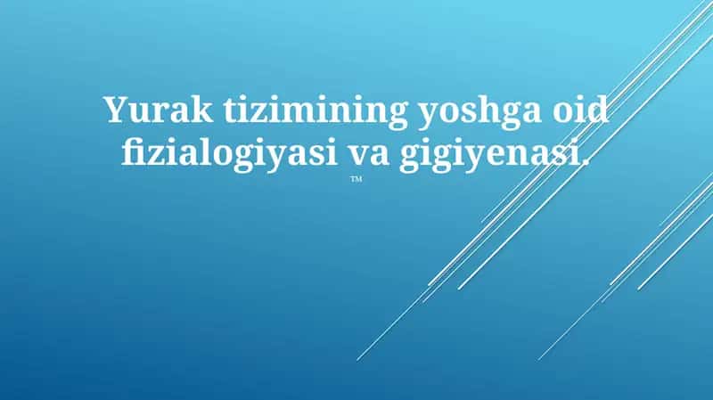 Yoshga bog'liq yurak tuzilishi va funksiyasidagi o'zgarishlar 1