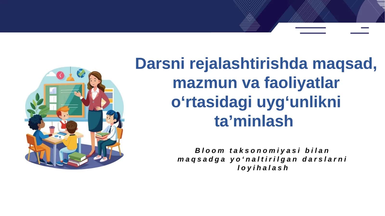 Dars Rejalashtirishda Bloom Taksonomiyasi 1
