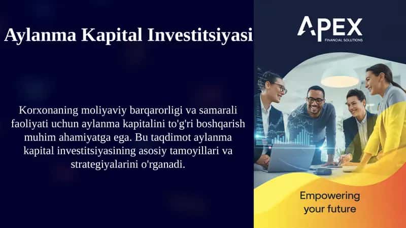 Aylanma Kapital Investitsiyasi 1