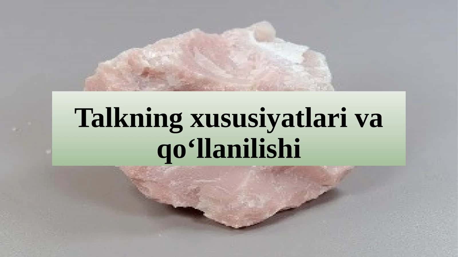 Talkning xususiyatlari vaqo‘llanilishi 1