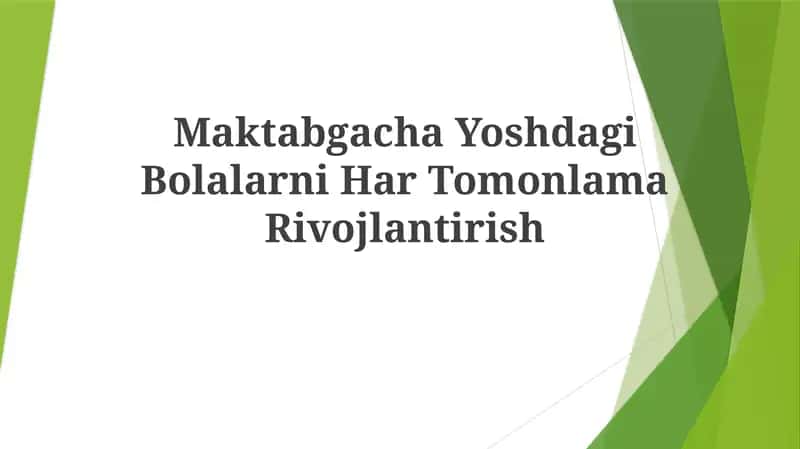 Ijtimoiy va hissiy rivojlanish 1
