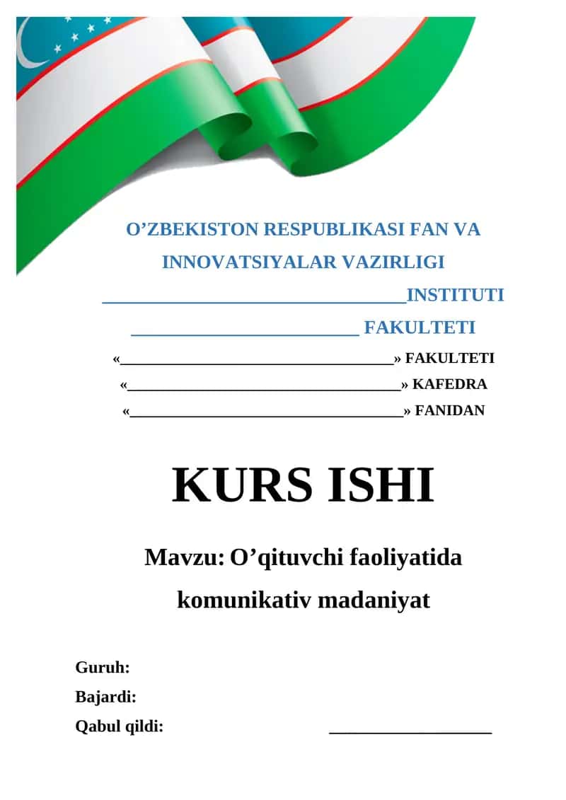 O’qituvchi faoliyatida komunikativ madaniyat 1