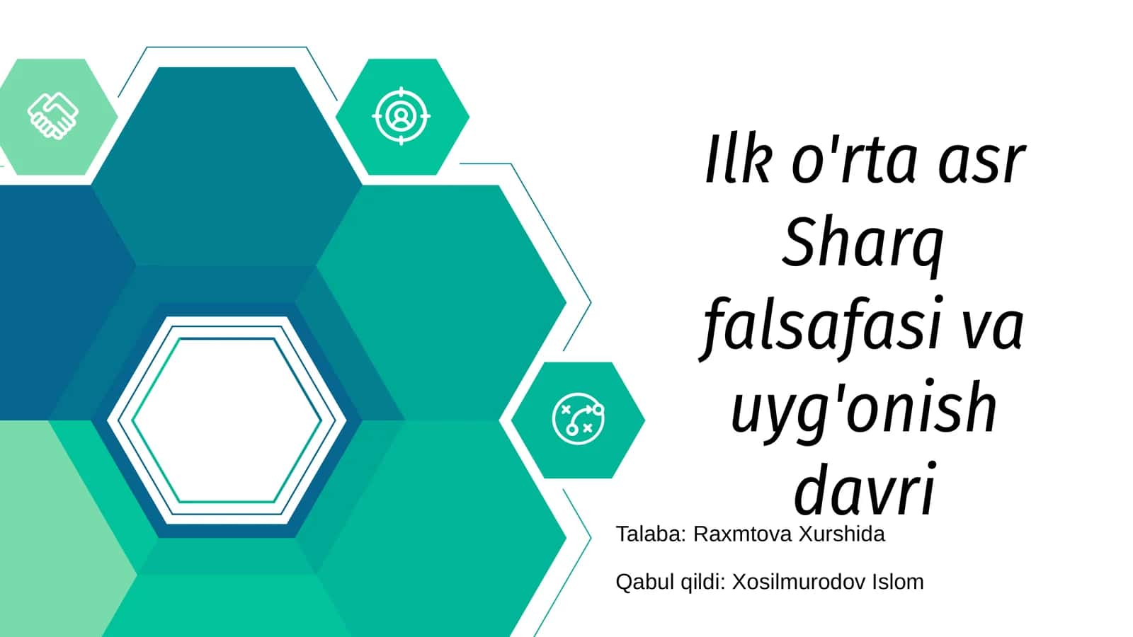 Ilk o'rta asr Sharq falsafasi va uyg'onish davri 1