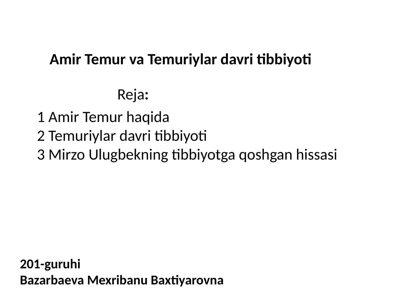 AmirTemur va Temuriylardavri tibbiyoti 1