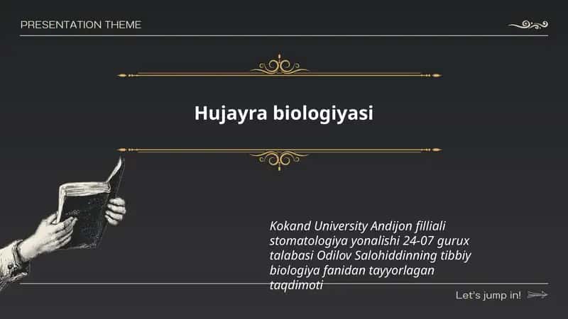 Hujayra biologiyasi 1
