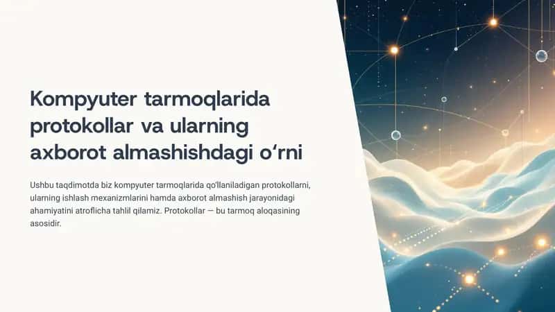 Tarmoq protokollari va ularning vazifasi 1