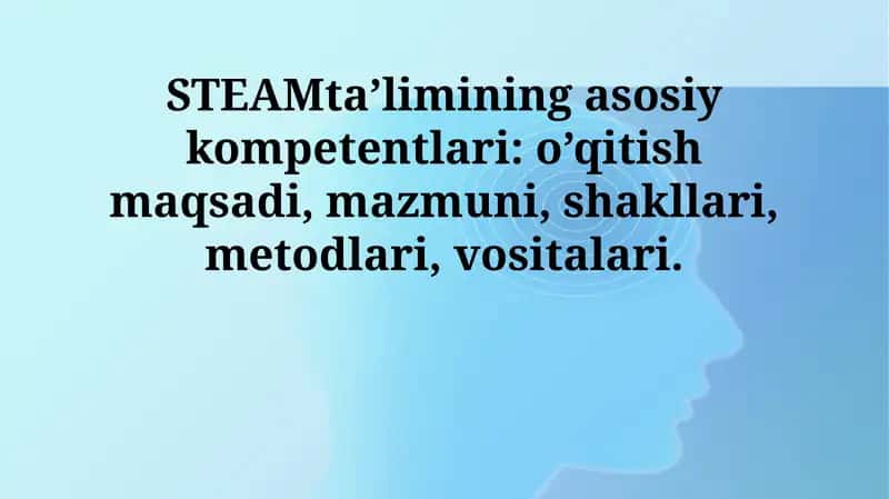 STEAM ta'limining asosiy kompetentlari 1