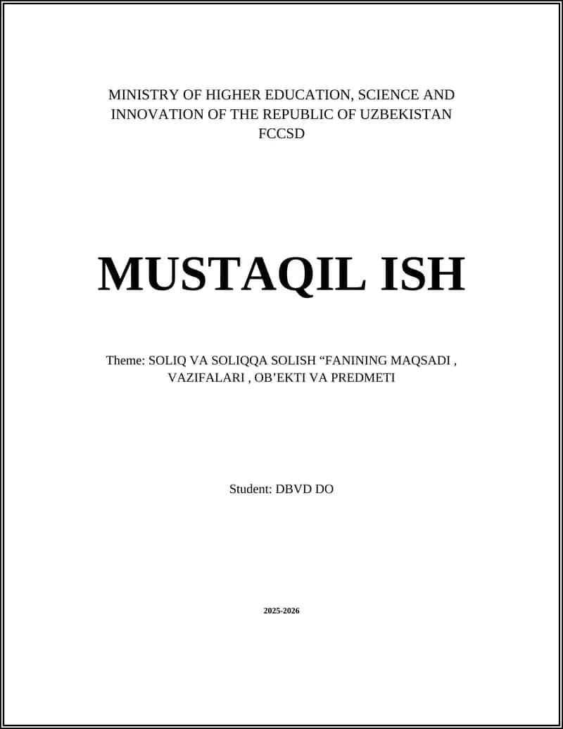 Taxation Discipline 1