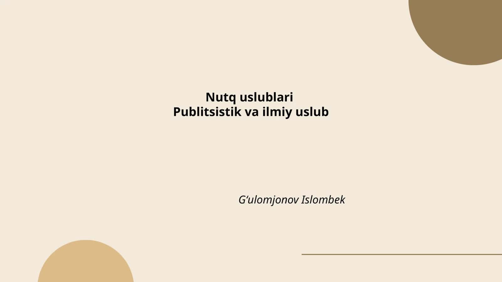 Nutq uslublari 1
