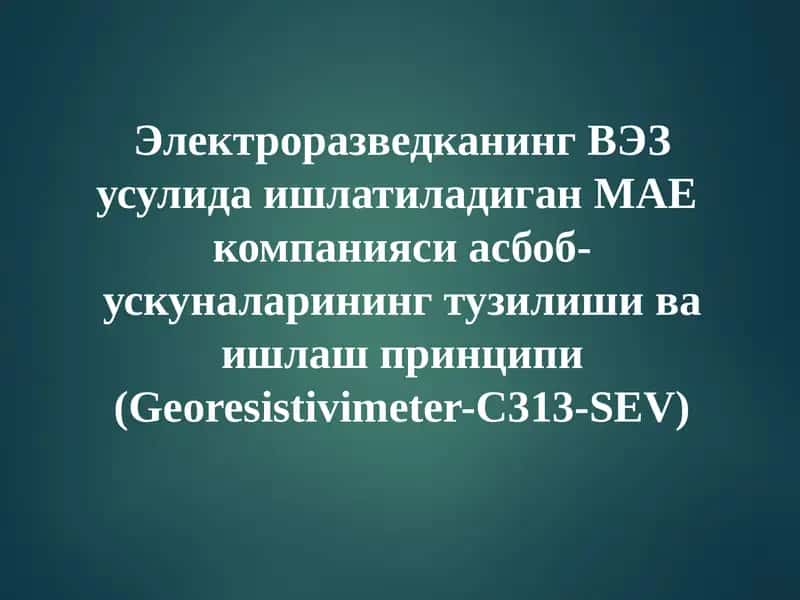 Георезистивимитер-C313-SEV 1
