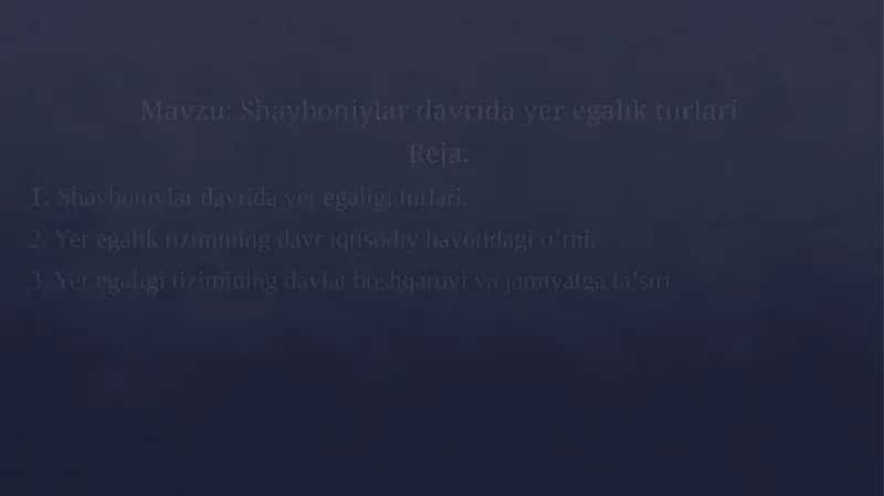 Shayboniylar davrida yeregalik turlari 1
