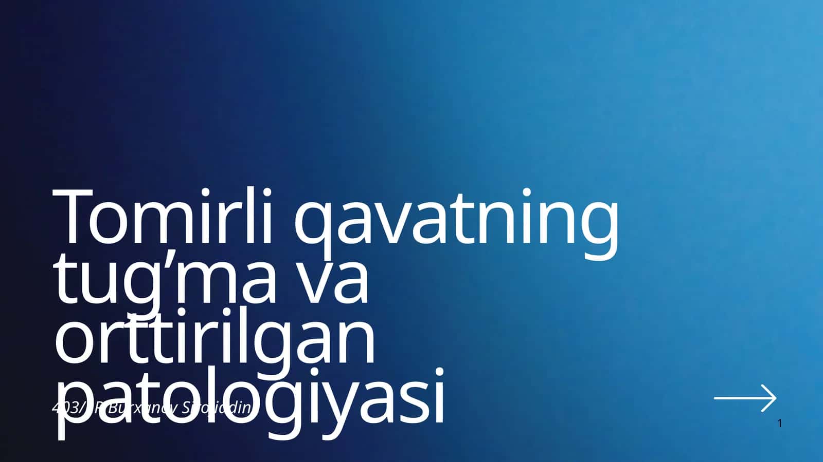Tomirli qavat kasalliklari 1