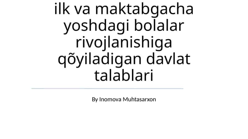 Davlat talablari 1