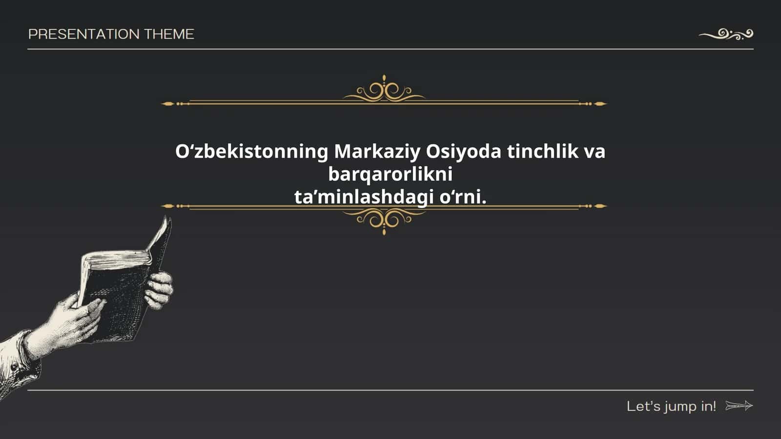 O‘zbekistonning Markaziy Osiyoda tinchlik va barqarorlikni ta’minlashdagi o‘rni 1
